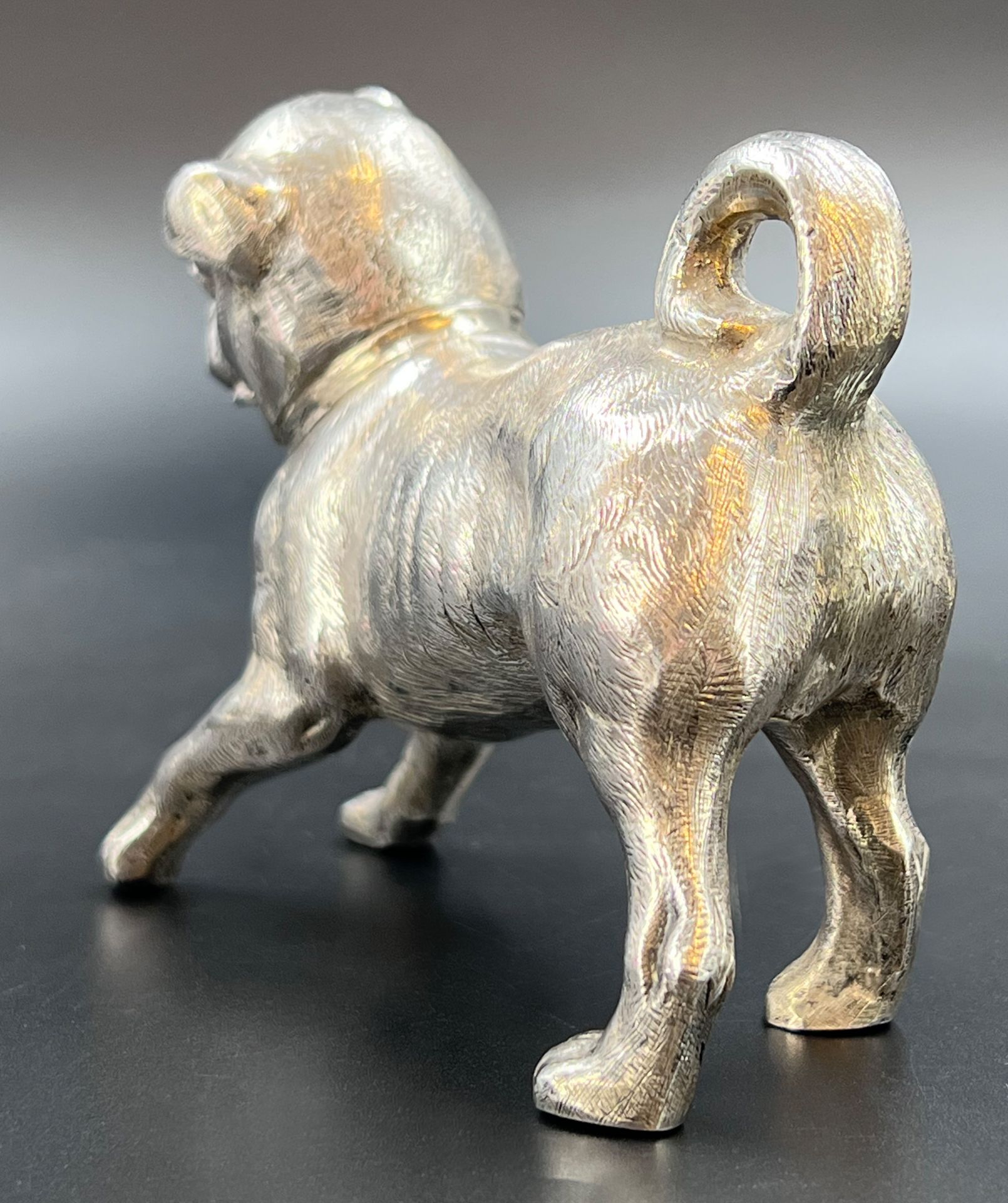 Fine silver bulldog. 925 Sterling silver. 20th century. - Image 2 of 10