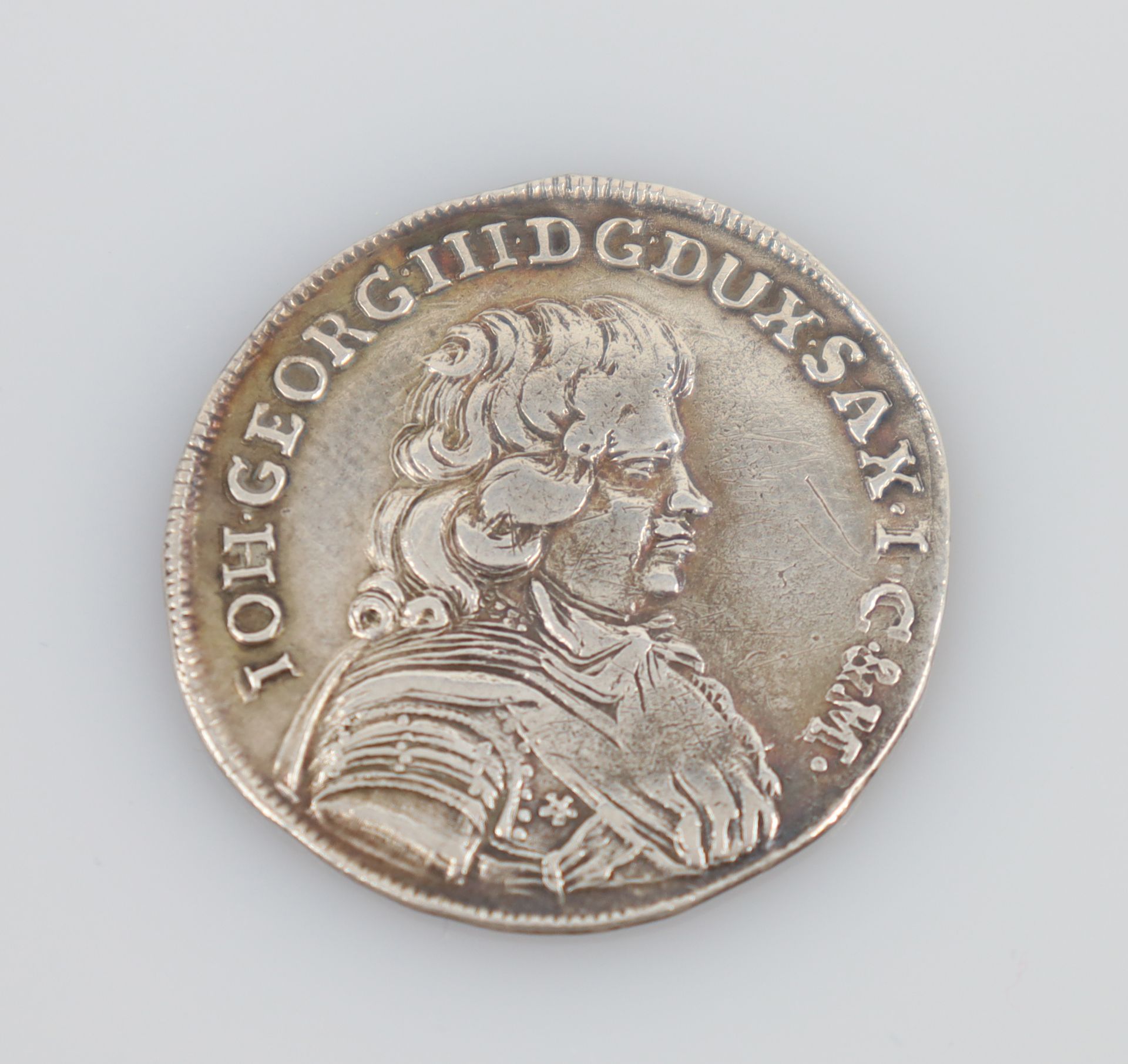 1/6 thaler. Saxony. Albertine line. Silver coin. John George III. 1682.