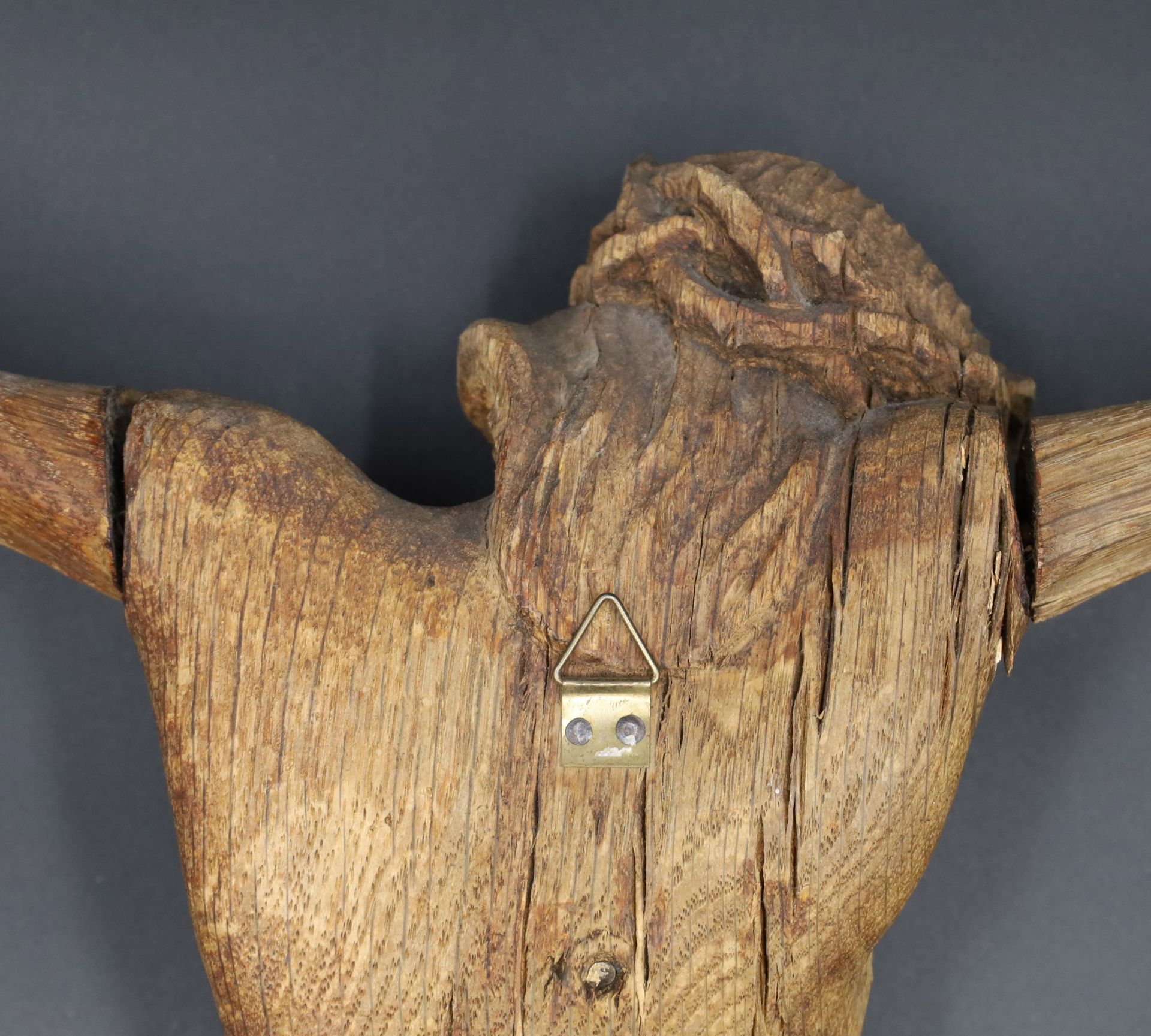 Wooden figure. Crucified Christ. 19th century. - Image 9 of 15