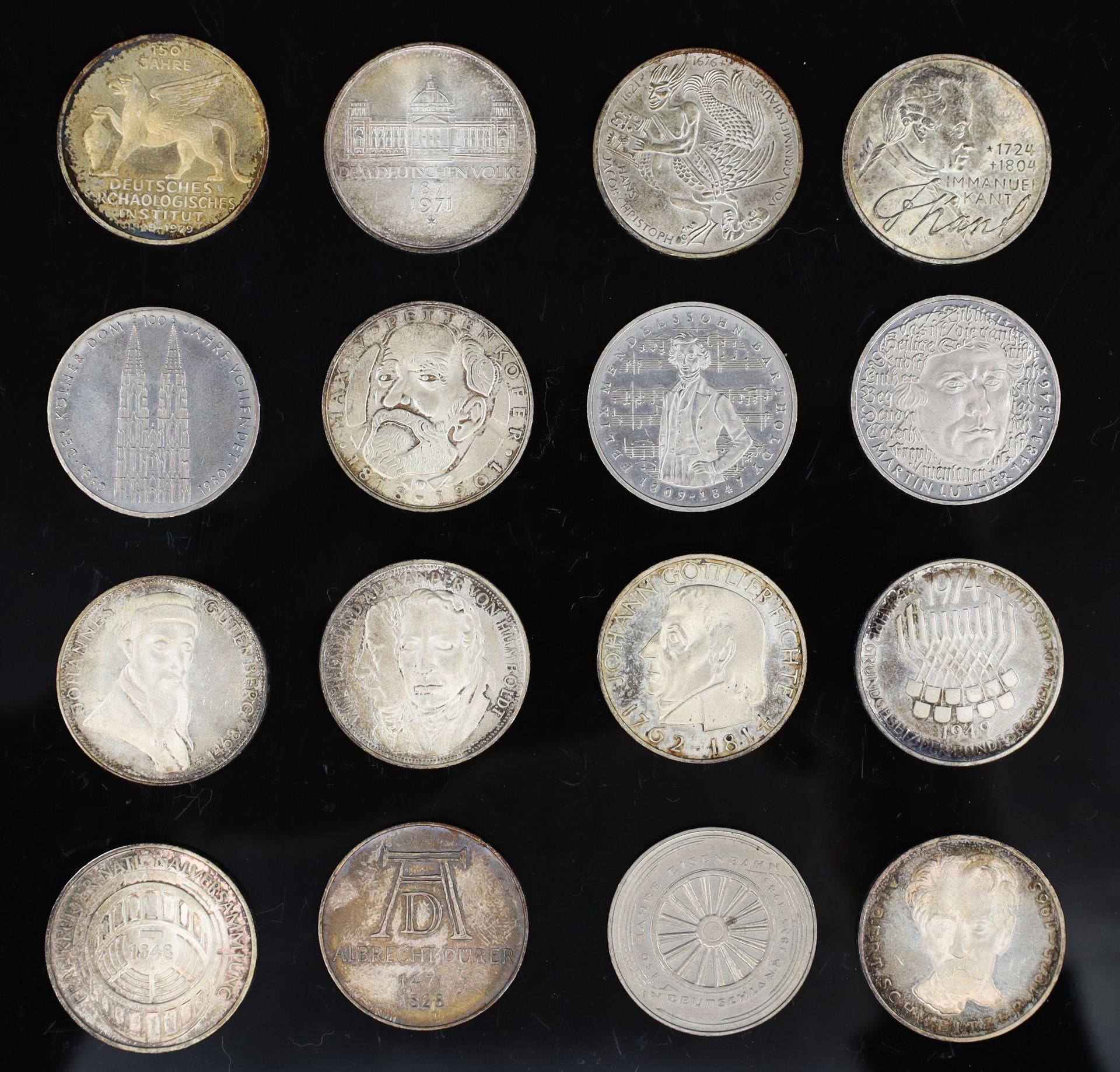 16x ‘5 Deutsche Mark’. Commemorative coins. Silver. - Image 6 of 11