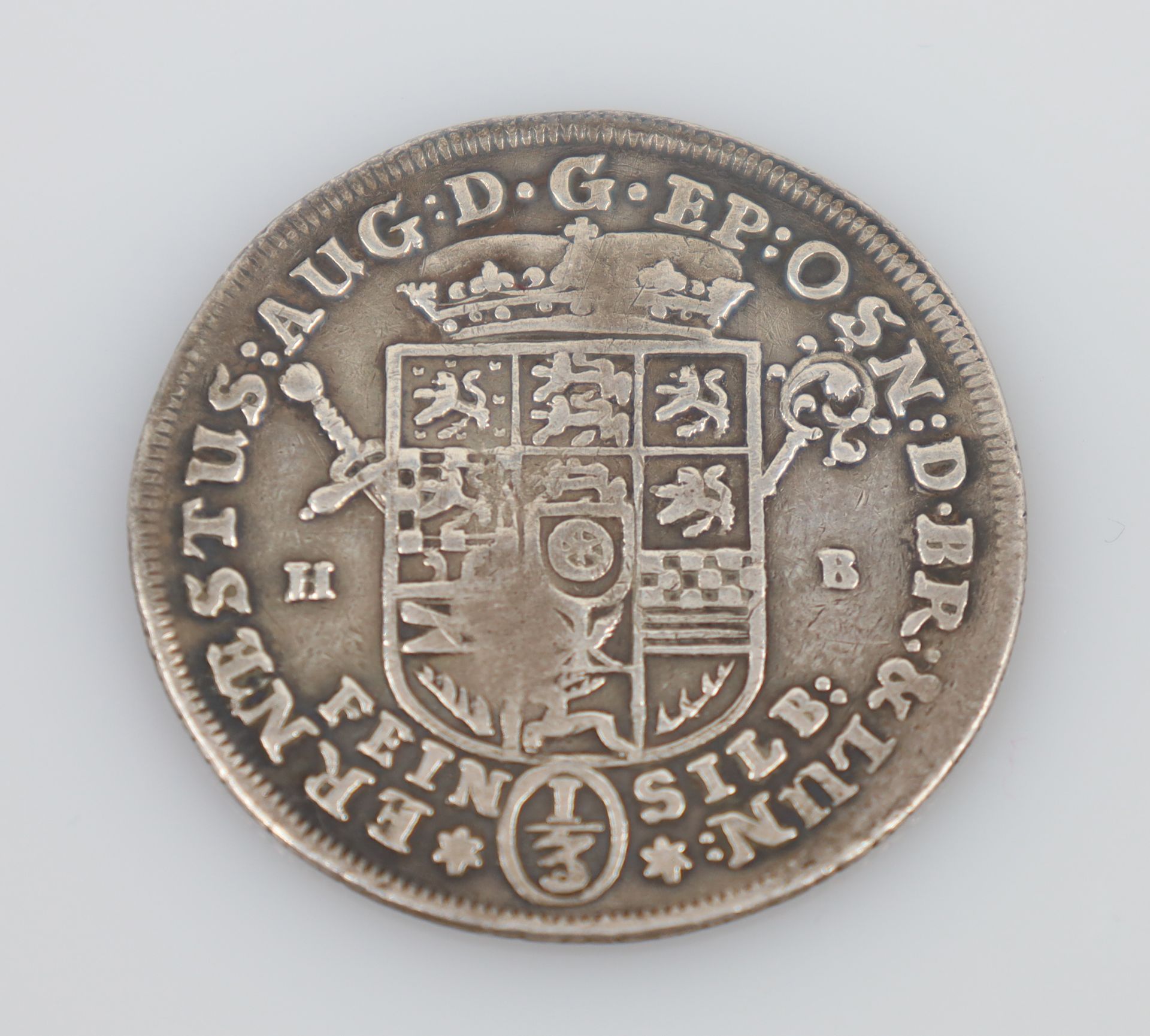 1/3 Reichstaler. Imperial thaler. Duchy of Brunswick and Lüneburg. Silver coin. 1692. - Image 2 of 3