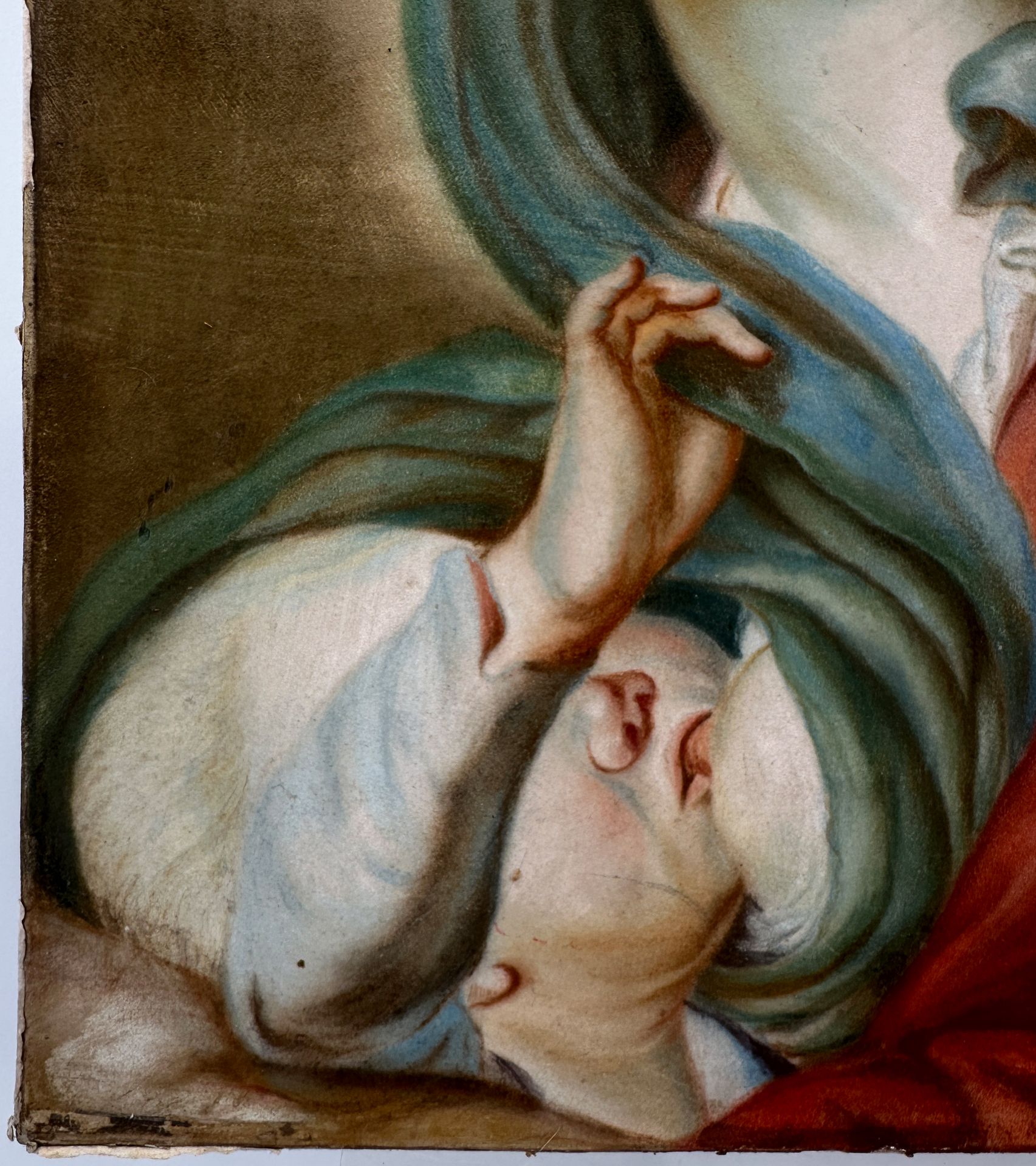 UNLESERLICH SIGNIERT (XIX). Hl. Maria mit Josef und Christuskind. - Bild 5 aus 14