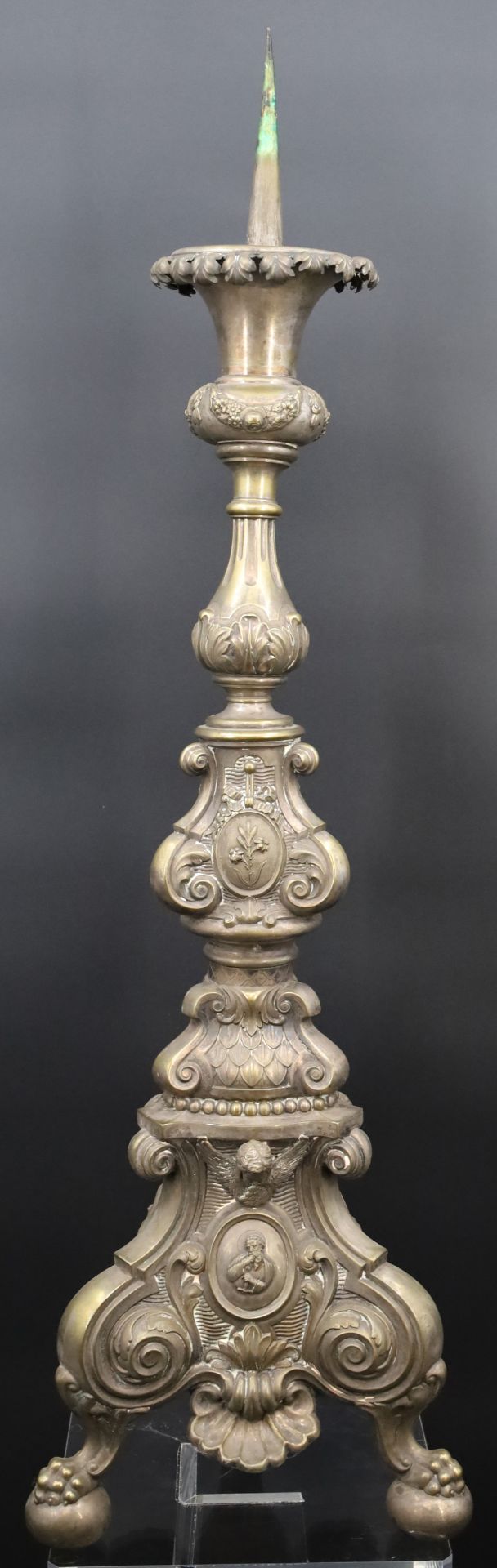 Altar candlestick. Torch. Around 1900. - Image 2 of 14