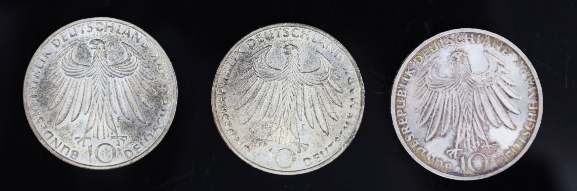9x "10 Deutsche Mark". Olympiade München. Silbermünzen. - Bild 3 aus 7