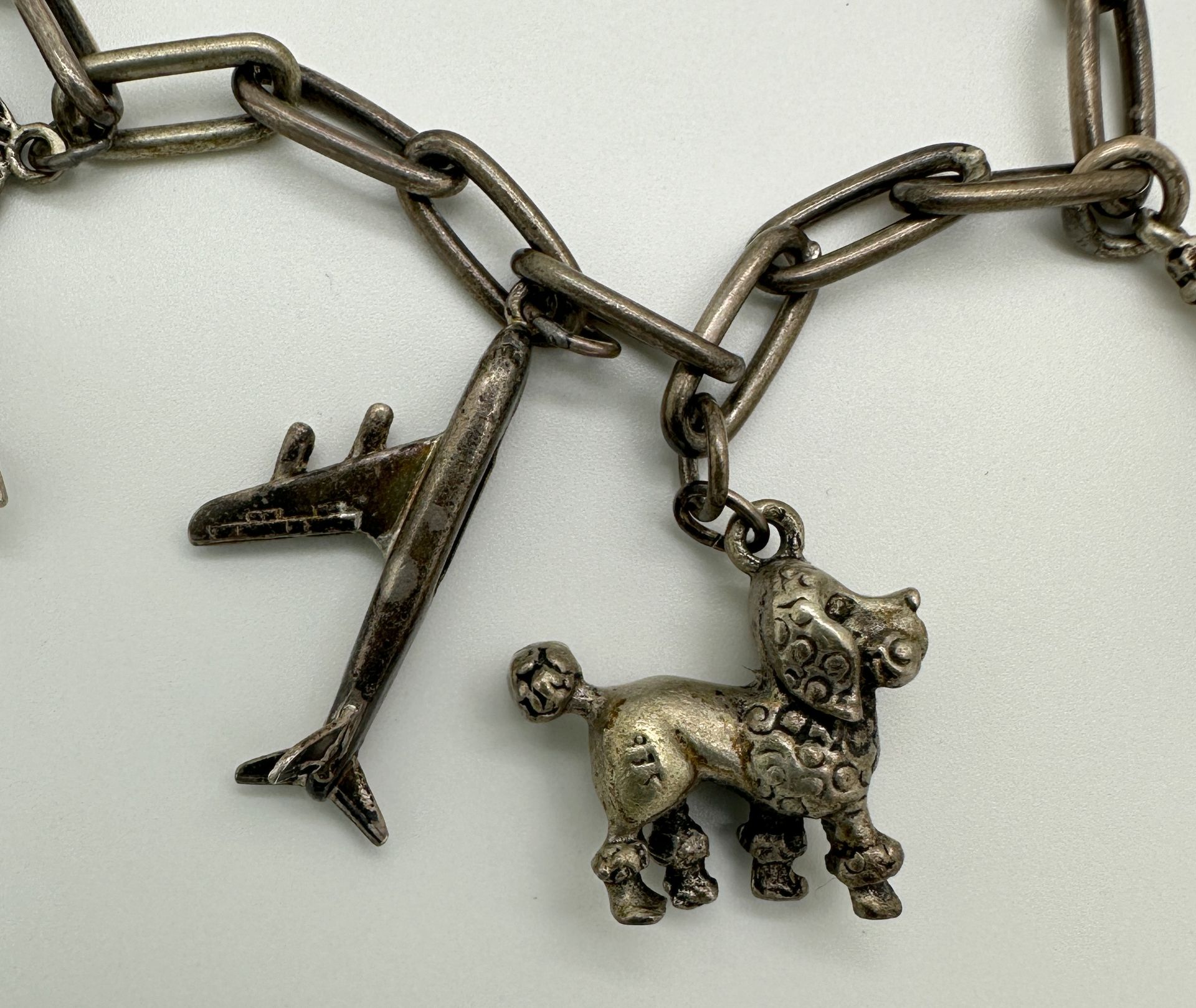 Charm bracelet with pendants. 835 silver. - Image 8 of 8