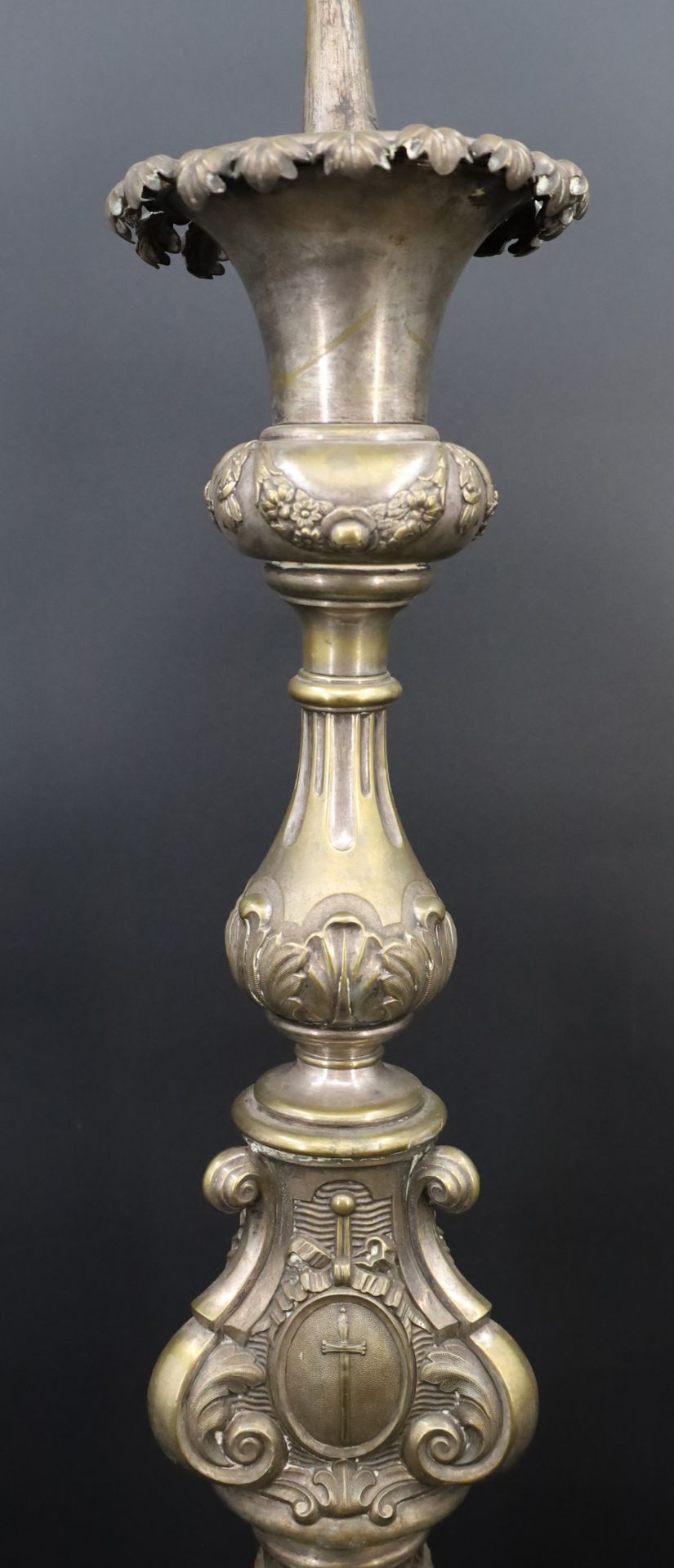Altar candlestick. Torch. Around 1900. - Image 6 of 14