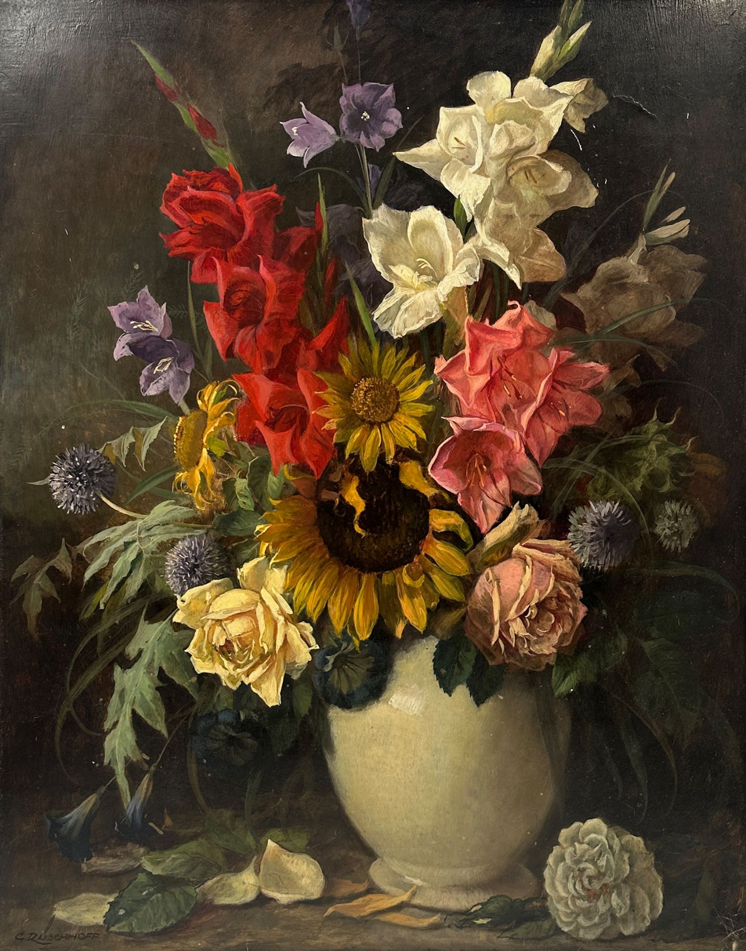 Gustav RÜSCHHOFF (1886 - 1947). Blumenstillleben.