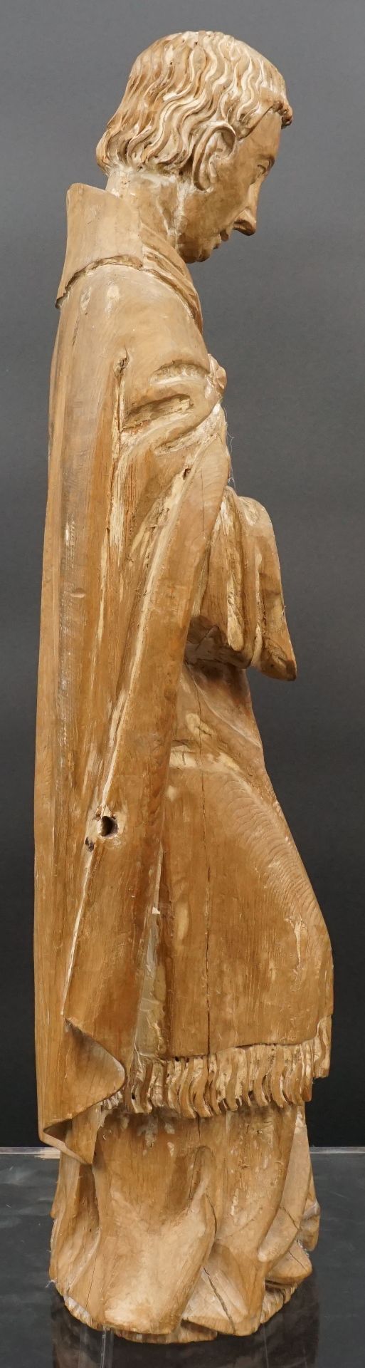 Wooden figure. St. Monk. 19th century. - Image 4 of 14