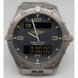 BREITLING. Aerospace. Full Set. Quartz. Men's wristwatch. Switzerland.