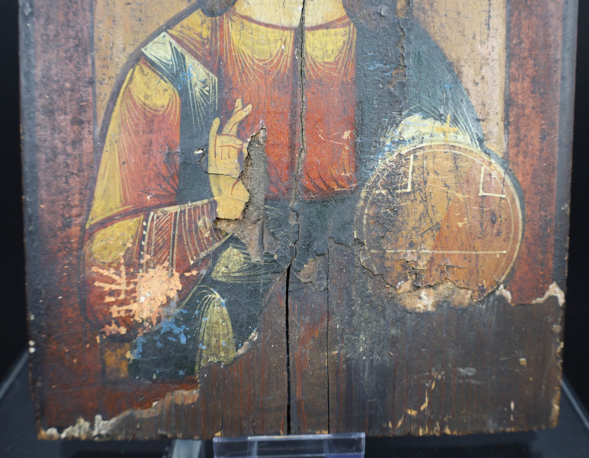 Ikone. Christus Pantokrator. Russland. Wohl 19. Jahrhundert. - Bild 3 aus 5