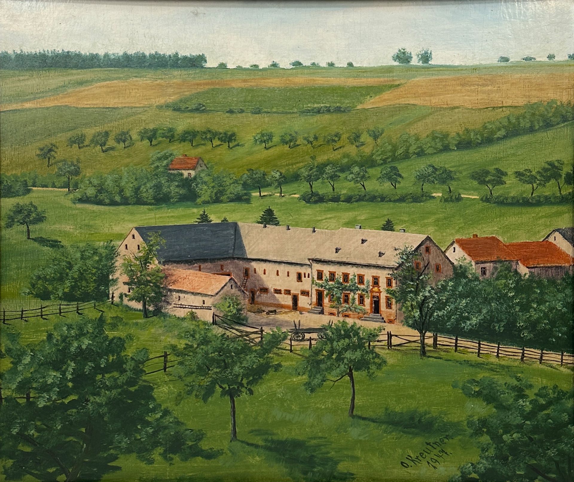 O. KREUTNER (1947). Ländliches Gehöft. 1947.