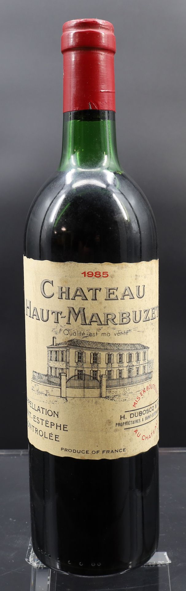 1 Flasche Rotwein. CHÂTEAU HAUT MARBUZET. 1985. Frankreich. Bordeaux.
