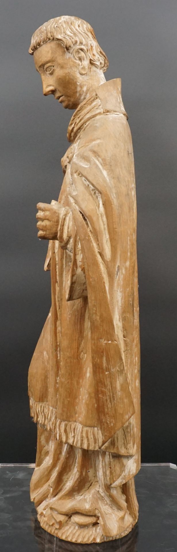 Wooden figure. St. Monk. 19th century. - Image 2 of 14