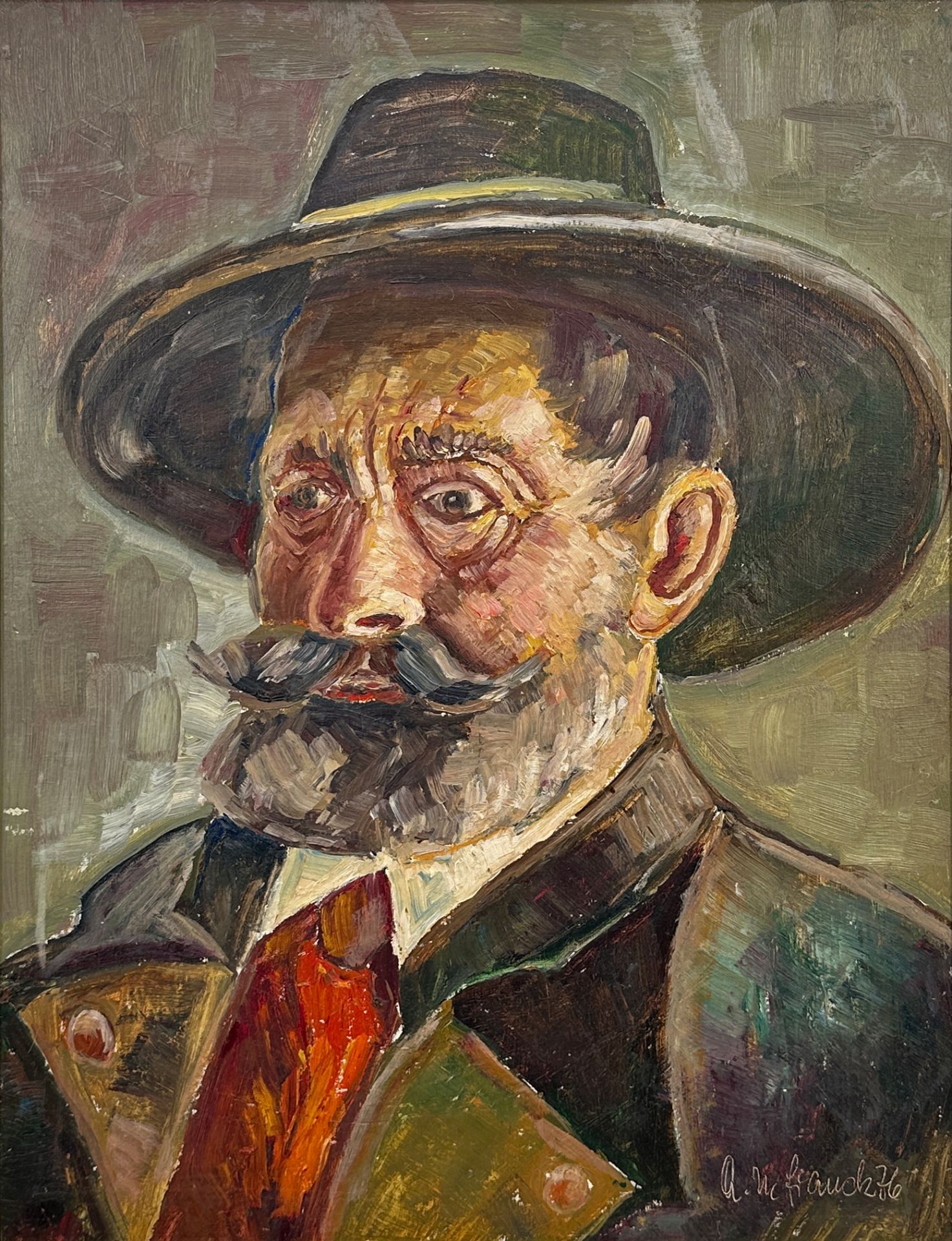 Anton Nikolaus FRANK (1895 - 1985). Portrait eines Mannes. 1976.