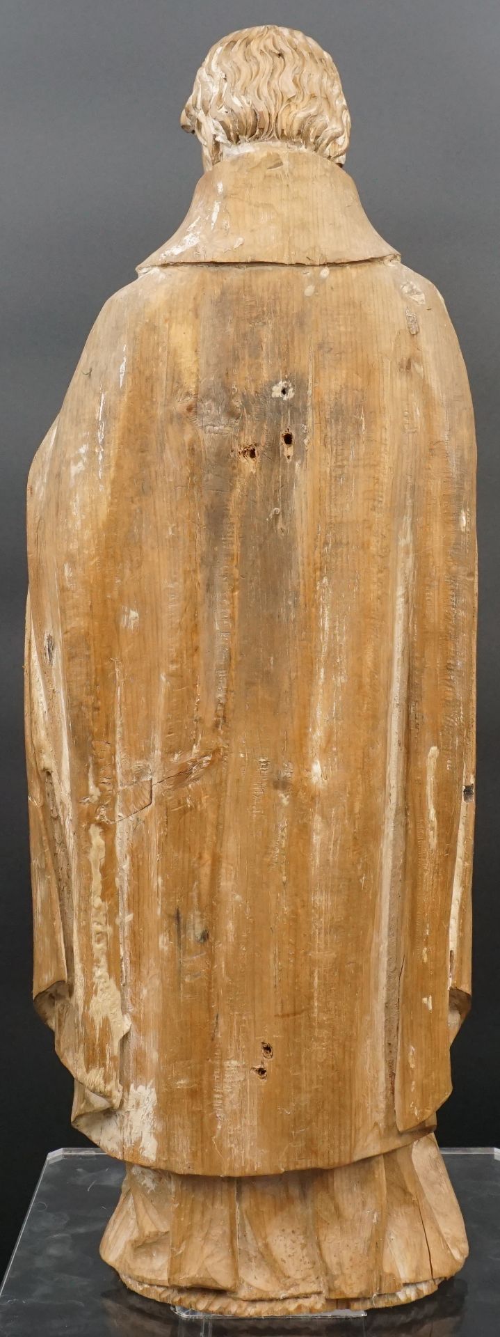 Wooden figure. St. Monk. 19th century. - Image 3 of 14