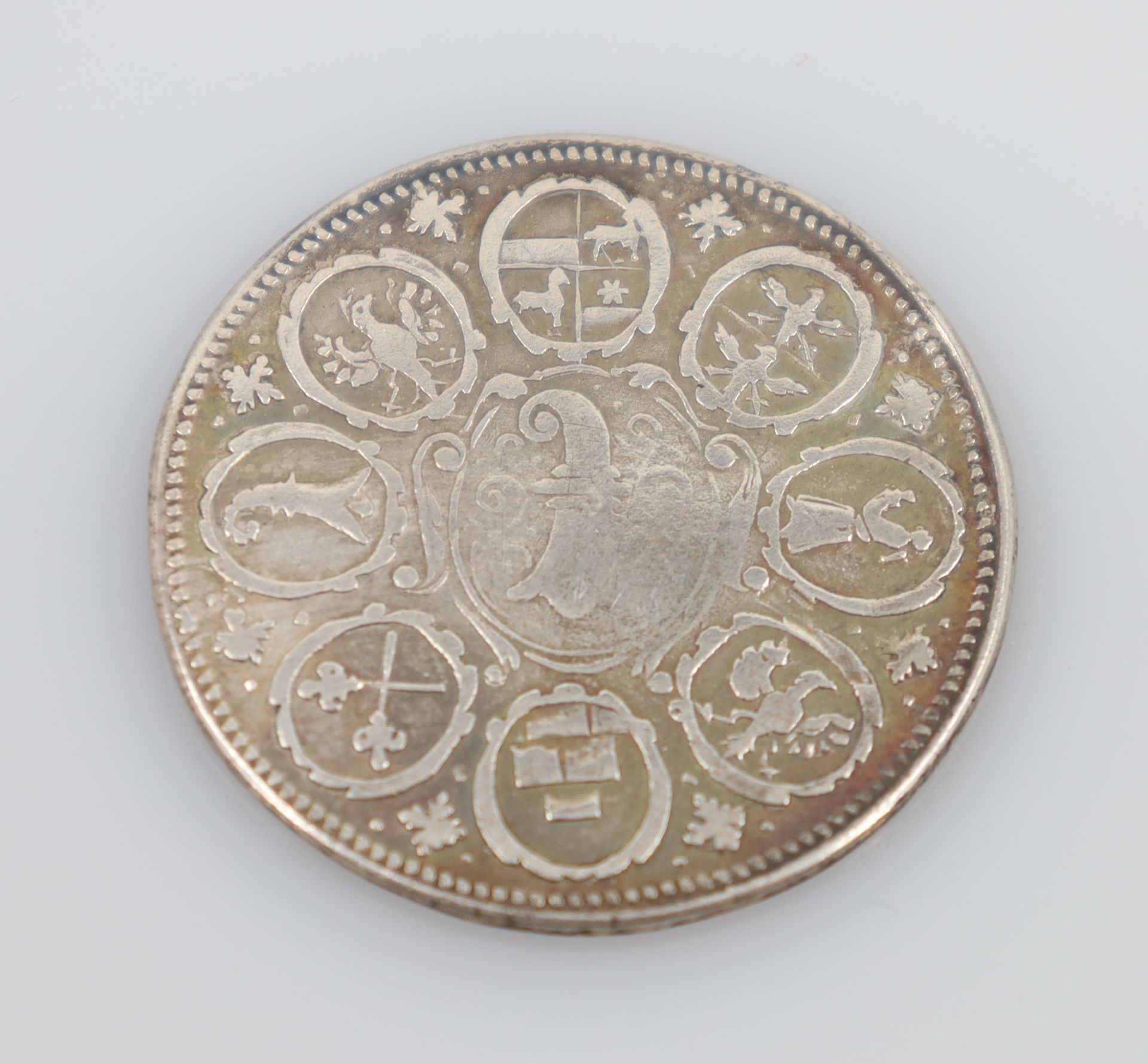 1/4 thaler. BASEL. silver coin. View of the city. Around 1740. - Image 2 of 3