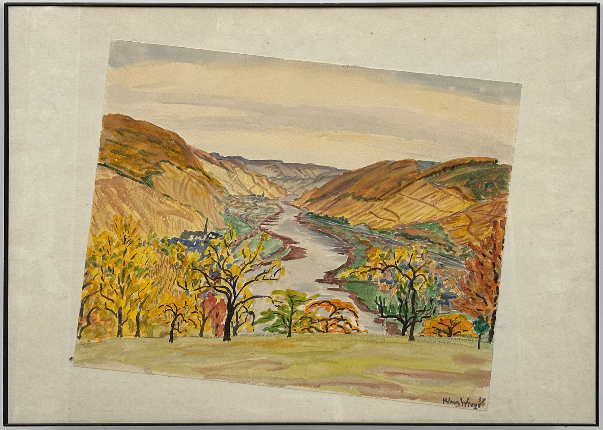 Klaus WRAGE (1937). Flusslandschaft im Herbst. 1937. - Bild 2 aus 11