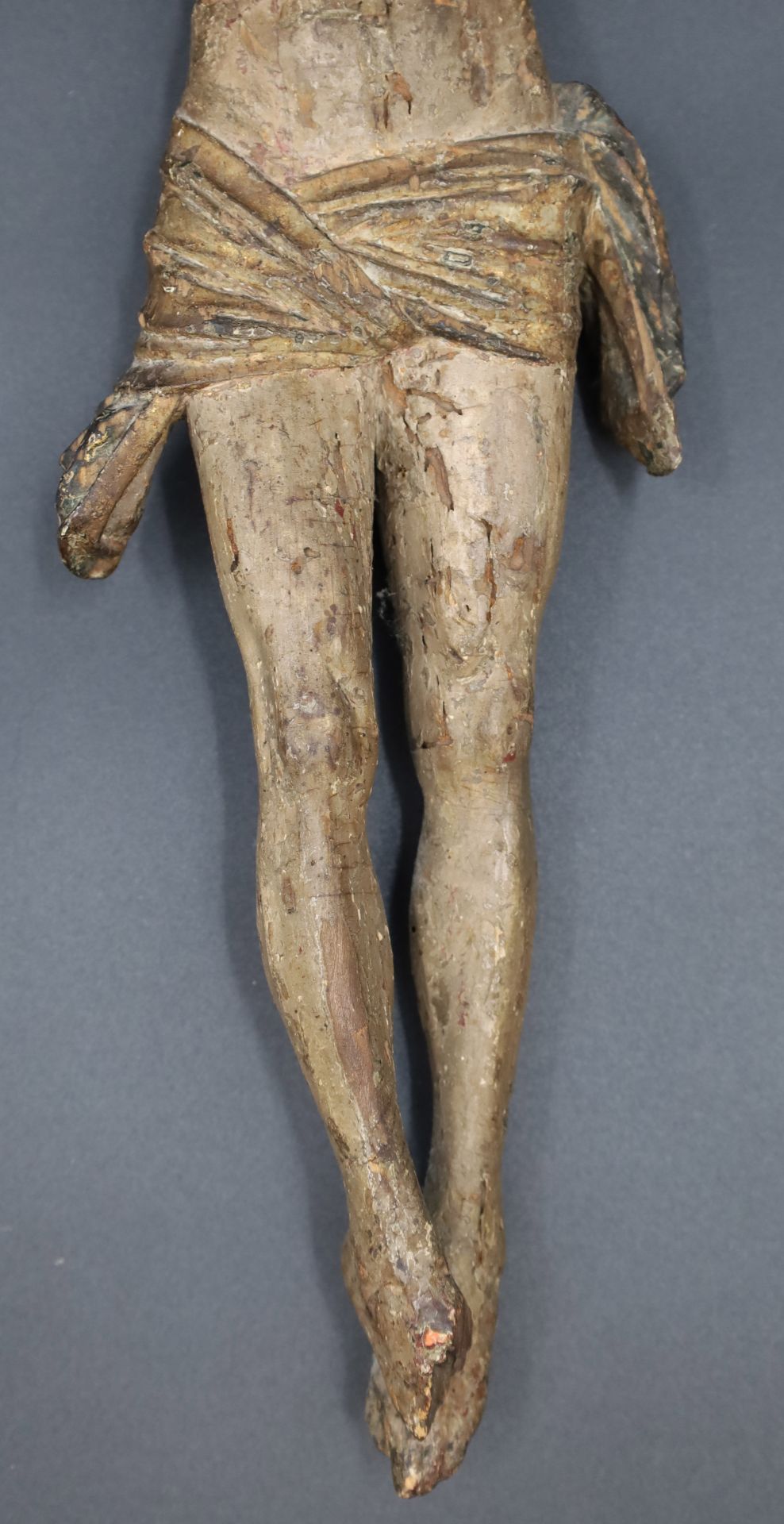 Two wooden figures. Crucified Christ. Probably 18th / 19th century. - Image 11 of 19