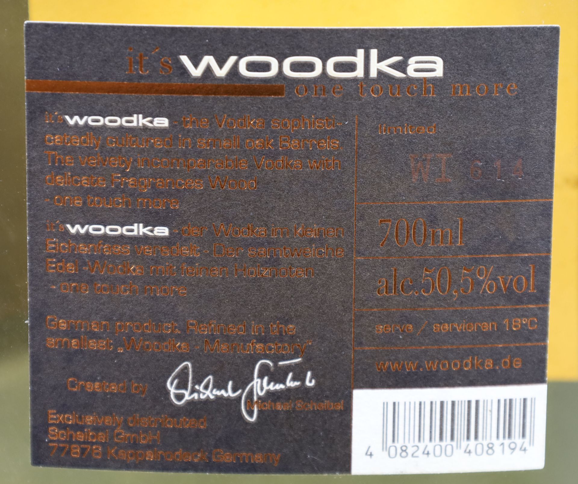 1 bottle of WOODKA. Vodka. Germany. 50.5 % vol. - Image 4 of 6