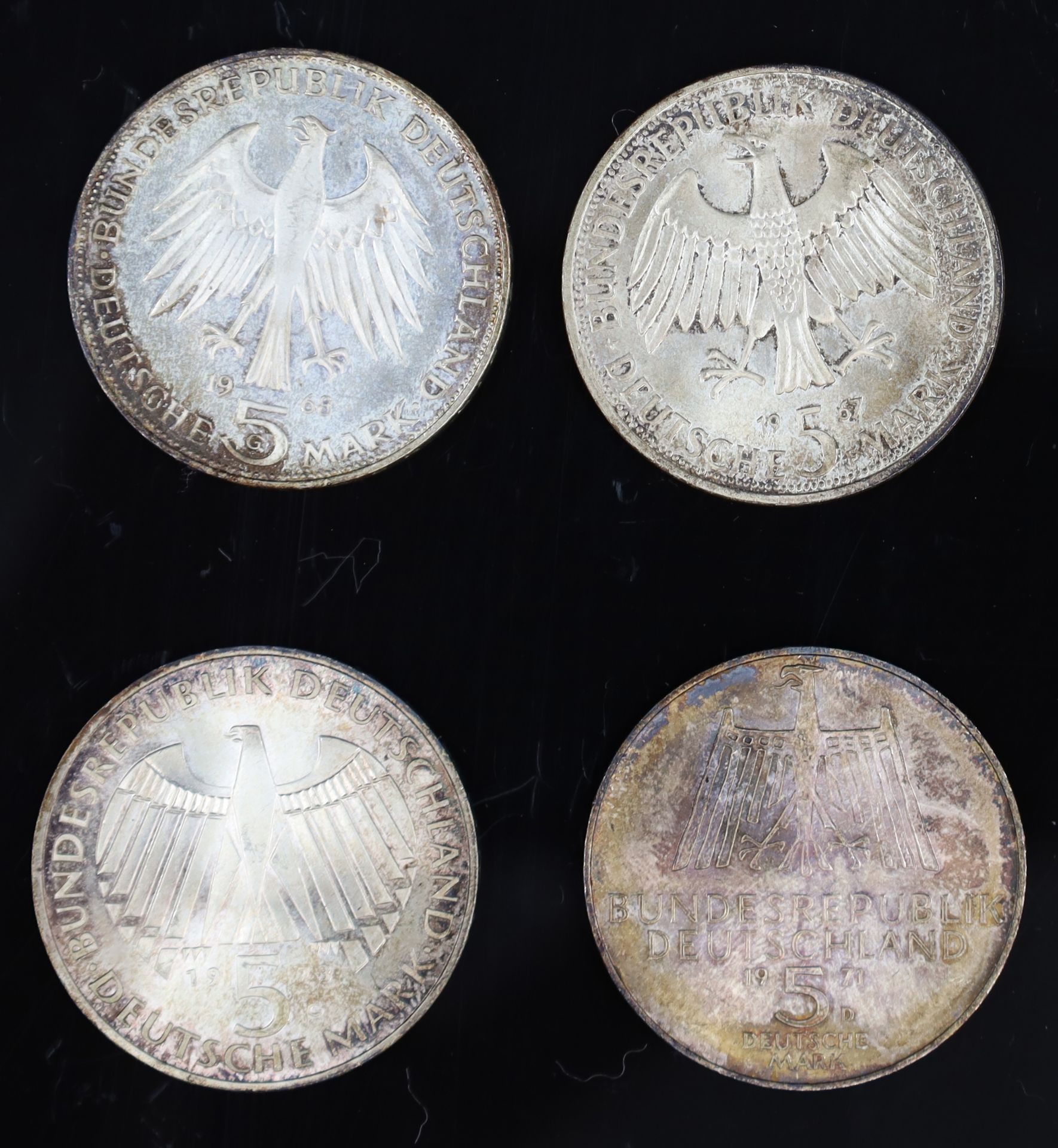 16x "5 Deutsche Mark". Gedenkmünzen. Silber. - Bild 4 aus 11