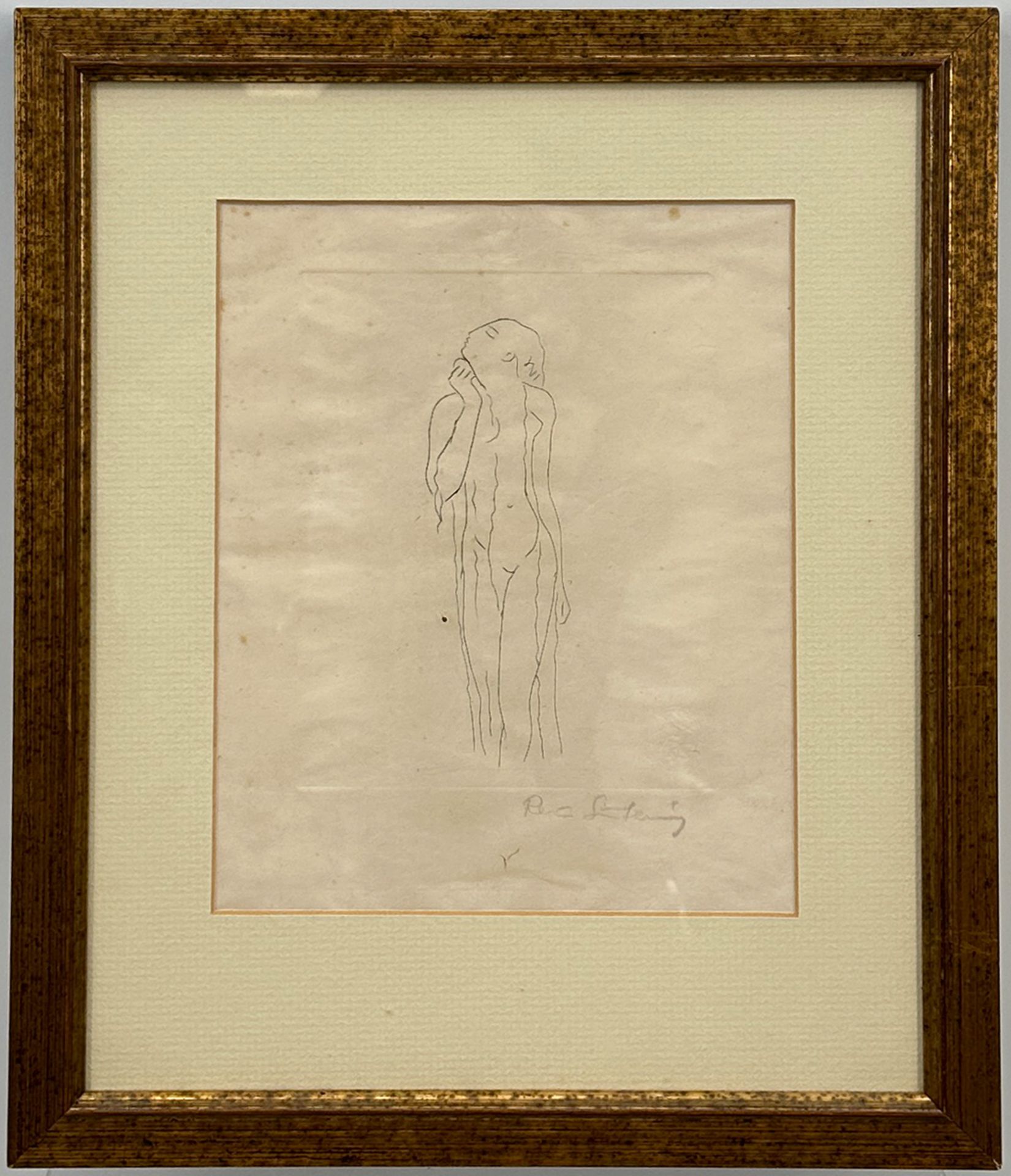 Renée SINTENIS (1888 - 1965). Nude girl in a veil. 1921. - Image 2 of 6
