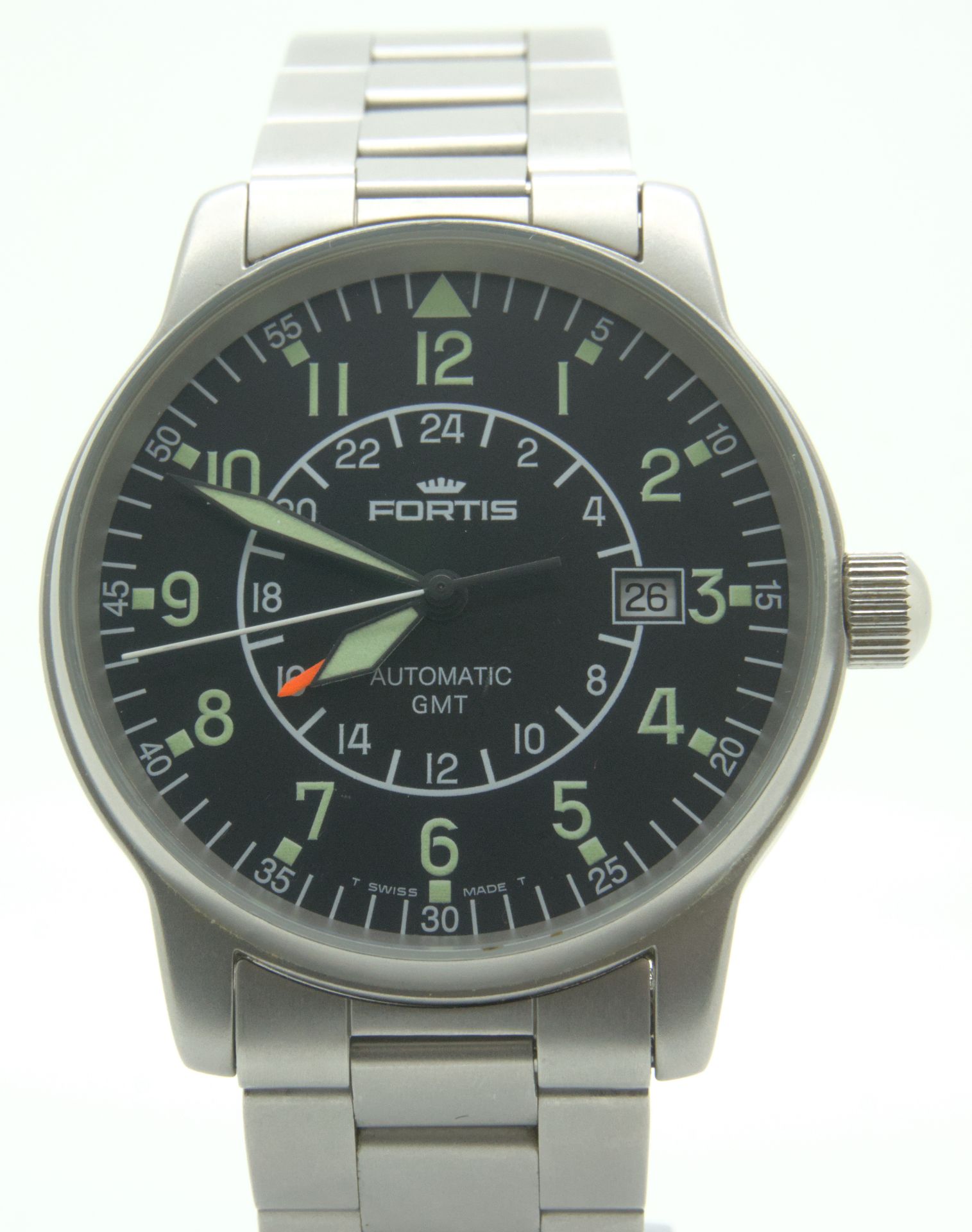 FORTIS. Pilot GMT. Men's wristwatch. Switzerland.