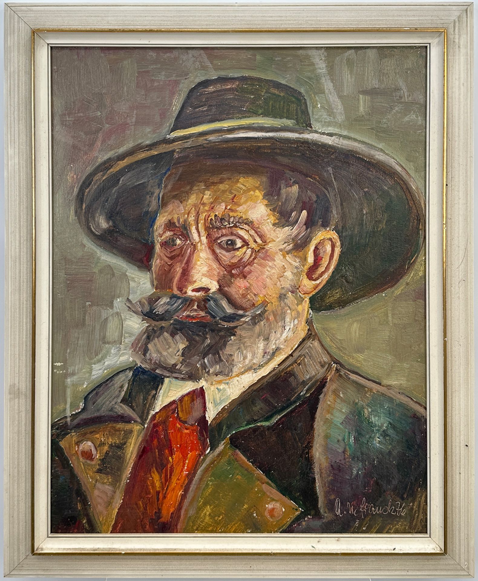 Anton Nikolaus FRANK (1895 - 1985). Portrait eines Mannes. 1976. - Bild 2 aus 7