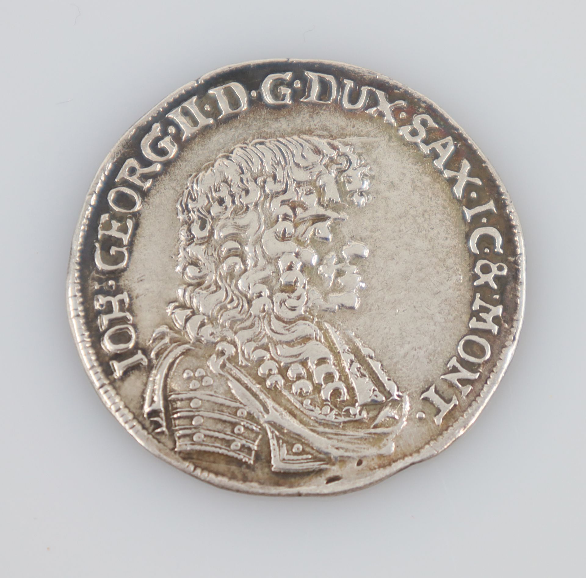 1/6 thaler. Saxony. Albertine line. Silver coin. John George II. 1677.