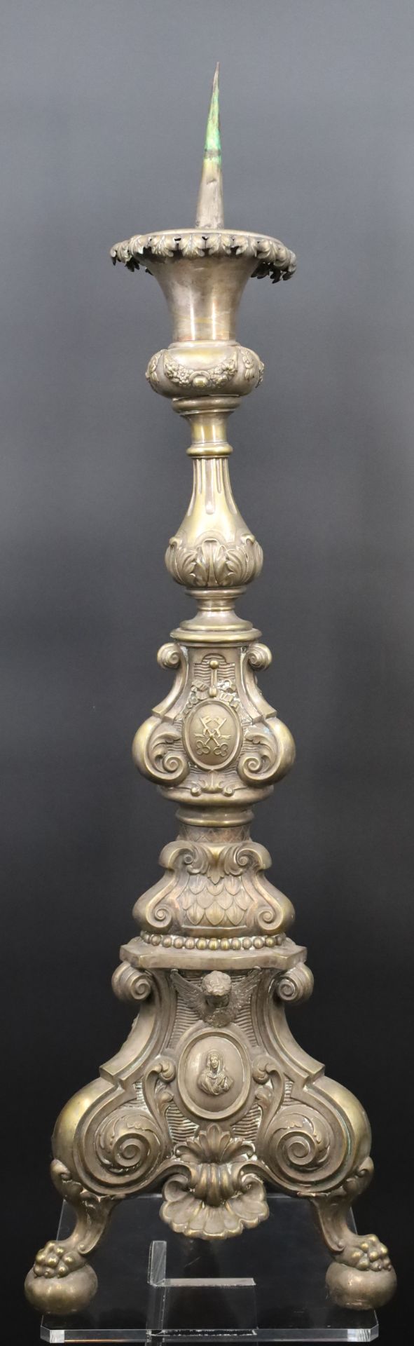 Altar candlestick. Torch. Around 1900.