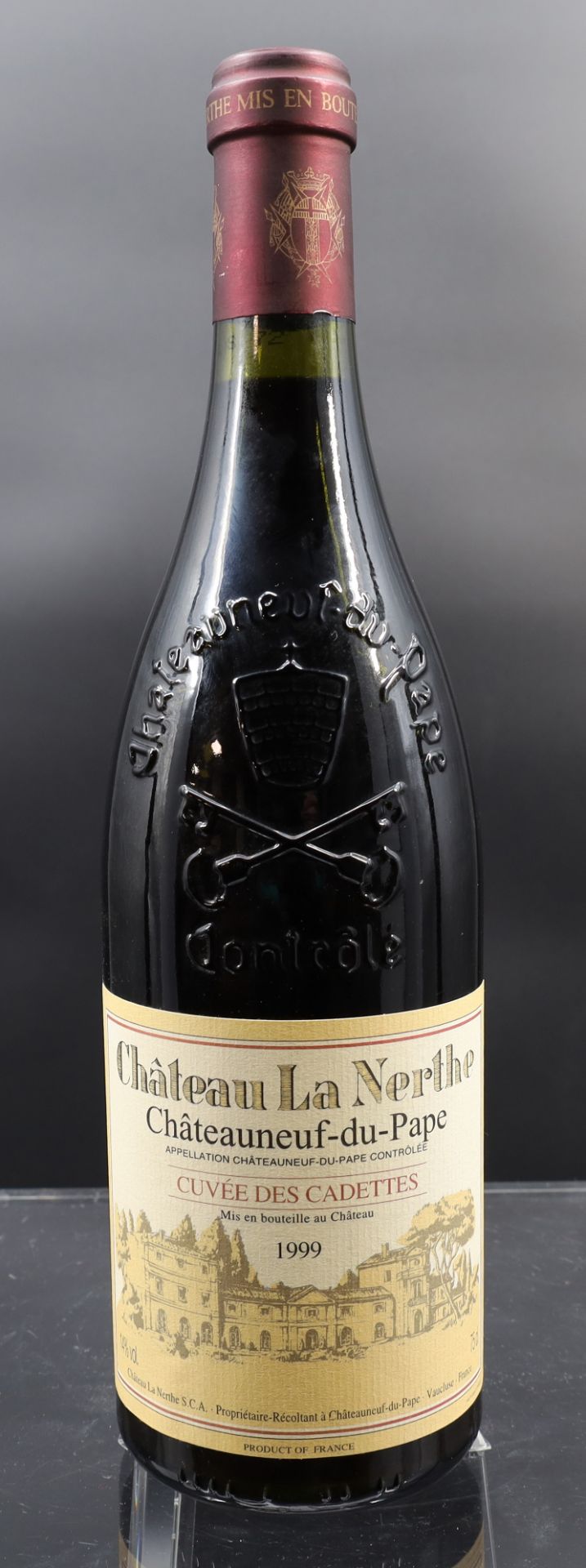 1 Flasche Rotwein. CHÂTEAU LA NERTHE. Cuvée des Cadettes. 1999. Frankreich.