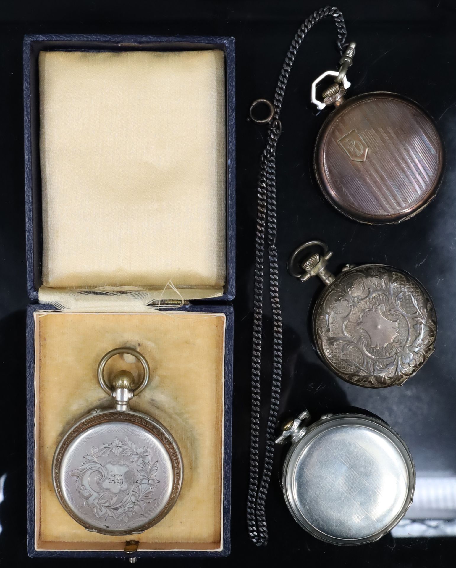 Four different pocket watches. Around 1900. - Image 6 of 18