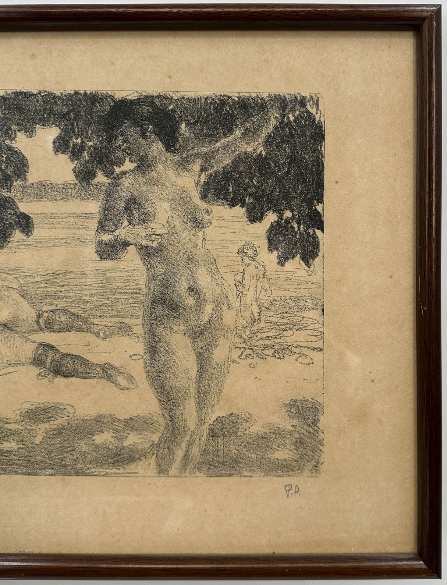 Paul PAEDE (1868 - 1929). Naked woman at the lake. - Image 4 of 11