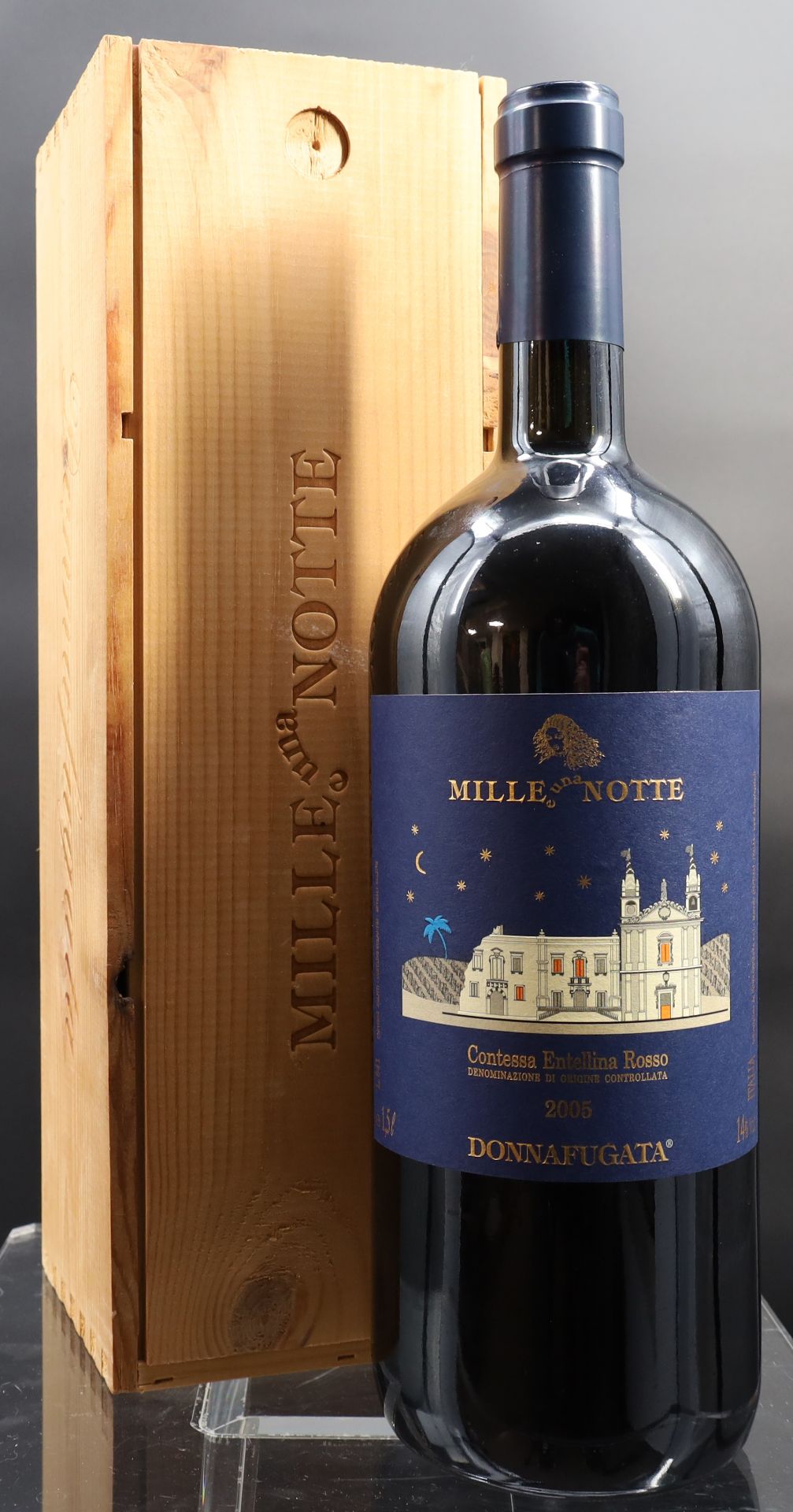 1 bottle of red wine. DONNAFUGATA. Mille e una Notte. Magnum. 2005. Italy.