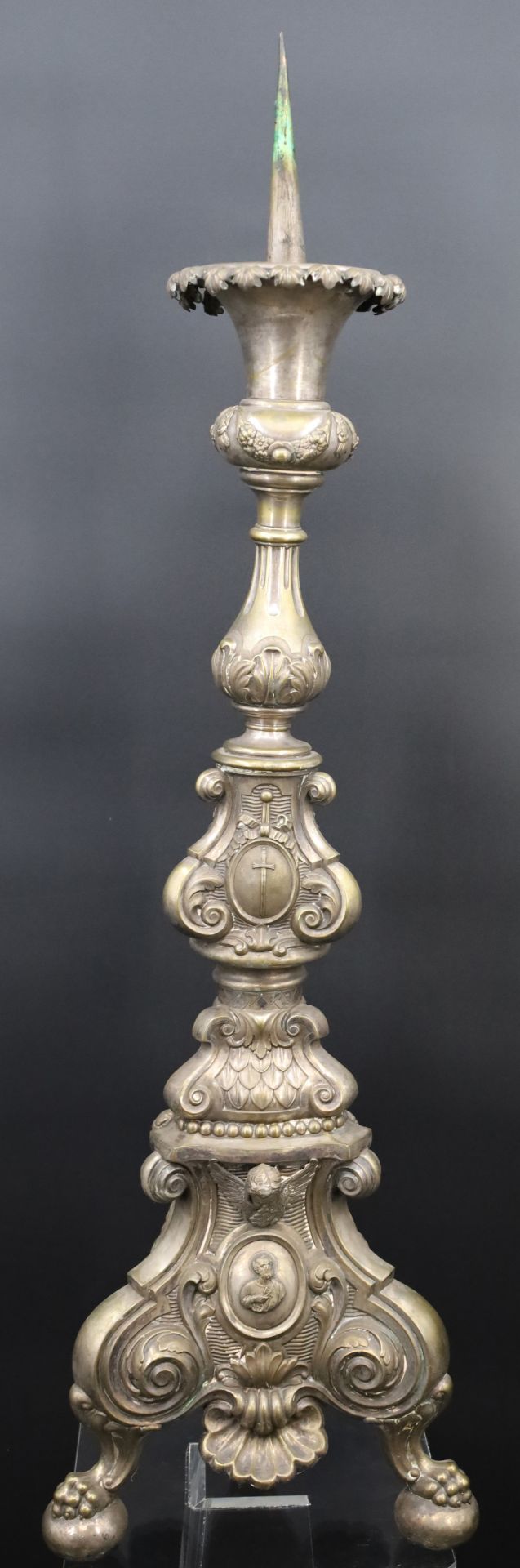 Altar candlestick. Torch. Around 1900. - Image 3 of 14