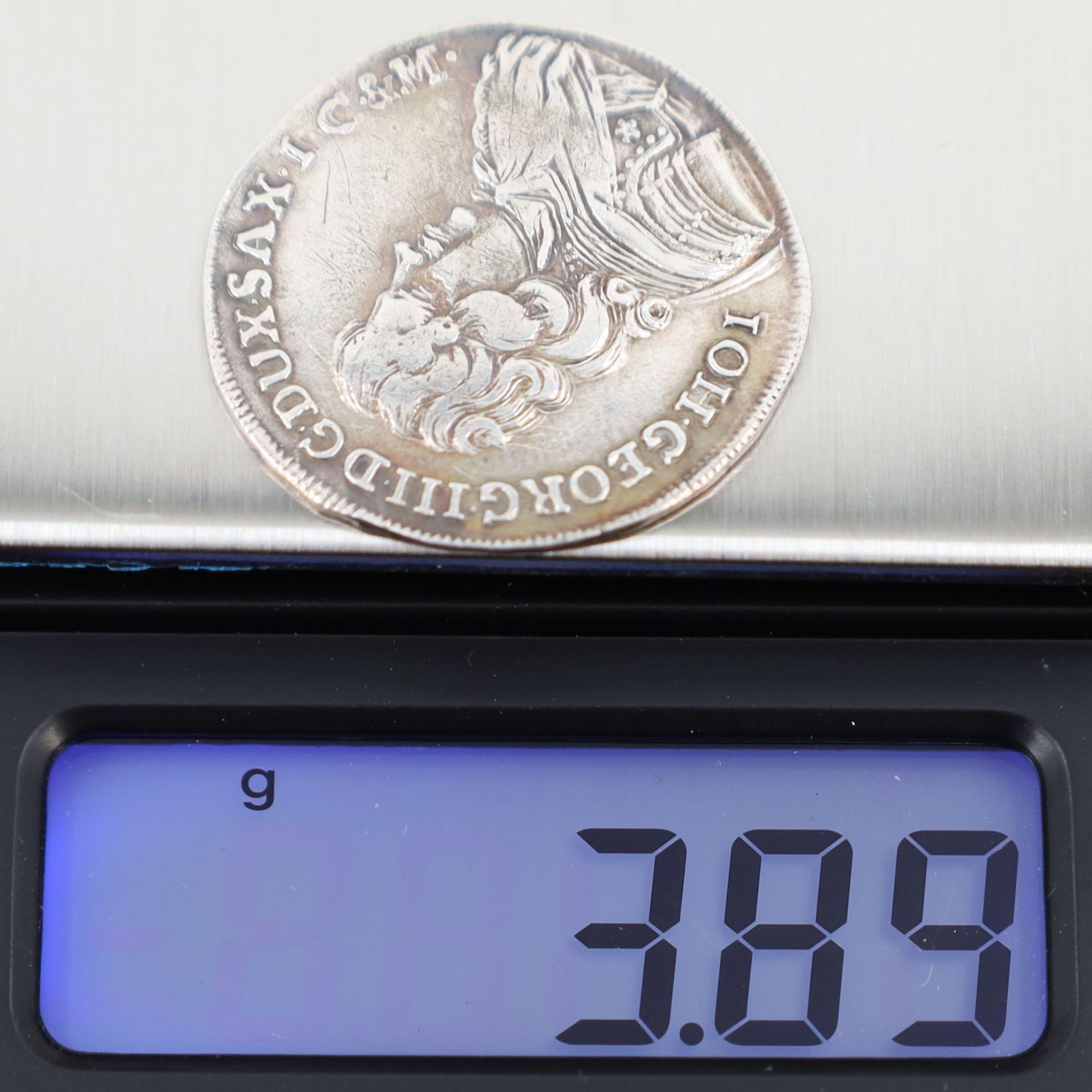 1/6 thaler. Saxony. Albertine line. Silver coin. John George III. 1682. - Image 3 of 3
