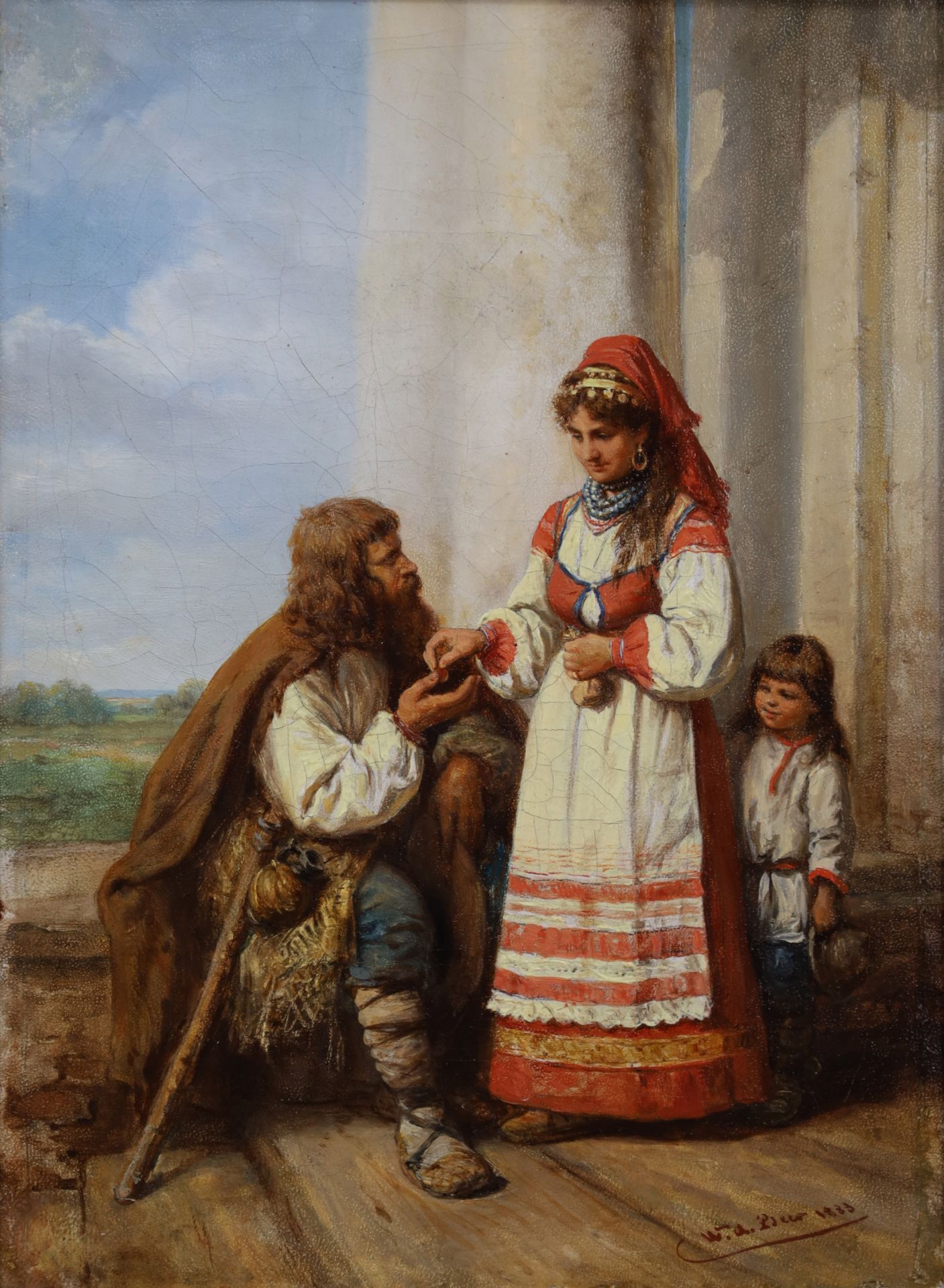 Wilhelm Amandus BEER (1837 - 1907). Alms to beggars. 1883.