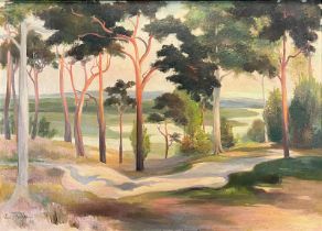 Leo FRITZE (1903 - 1974). "Märkische Landschaft". 1948.
