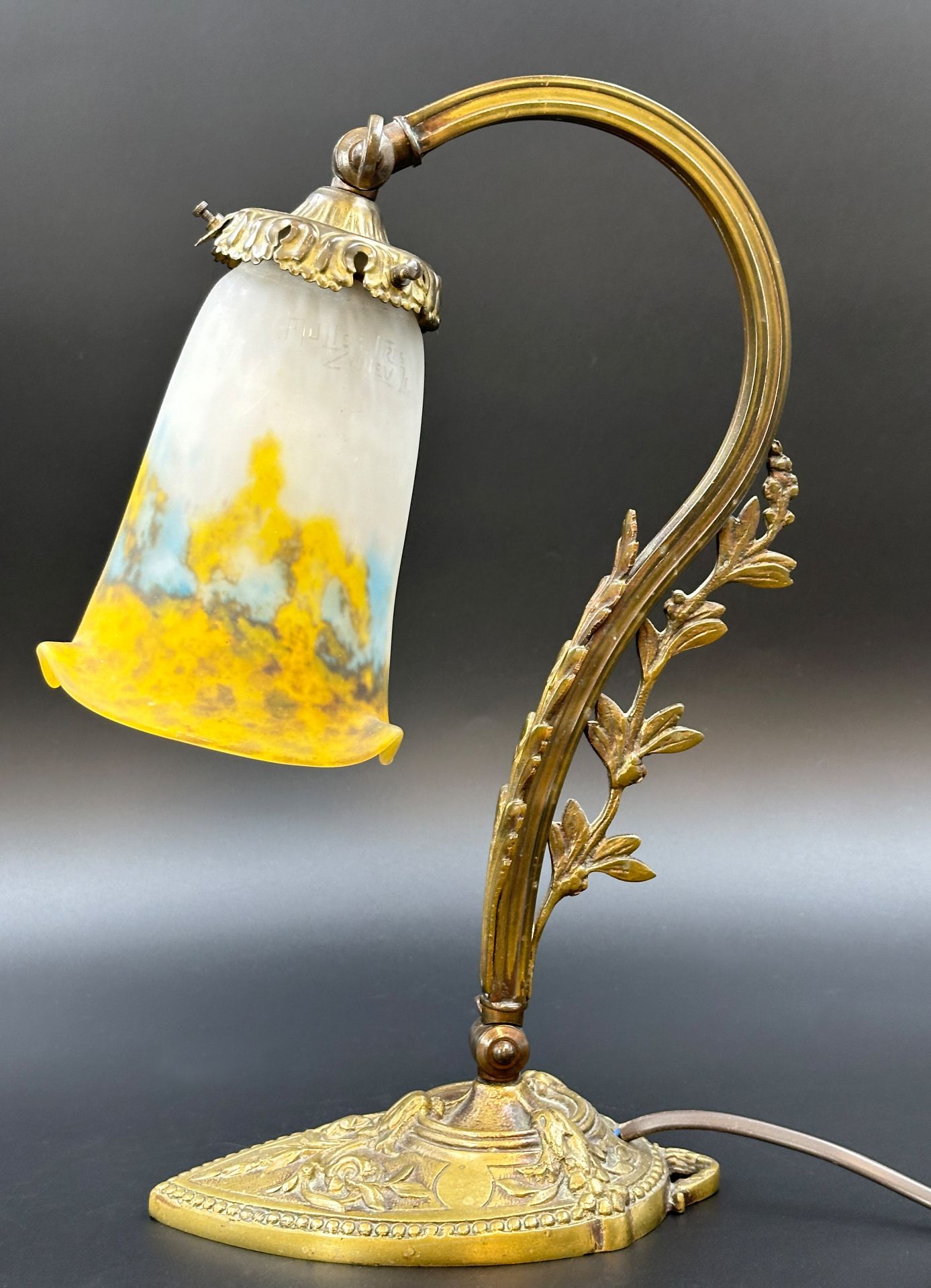 MULLER FRERES (act.1895 - 1936). Jugendstil Tischlampe. - Bild 5 aus 10