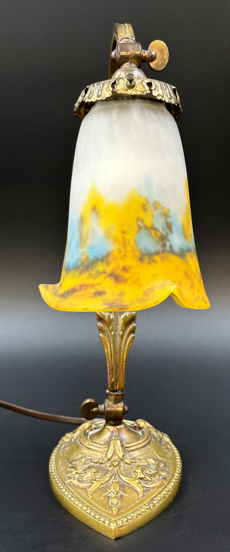 MULLER FRERES (act.1895 - 1936). Jugendstil Tischlampe. - Bild 4 aus 10