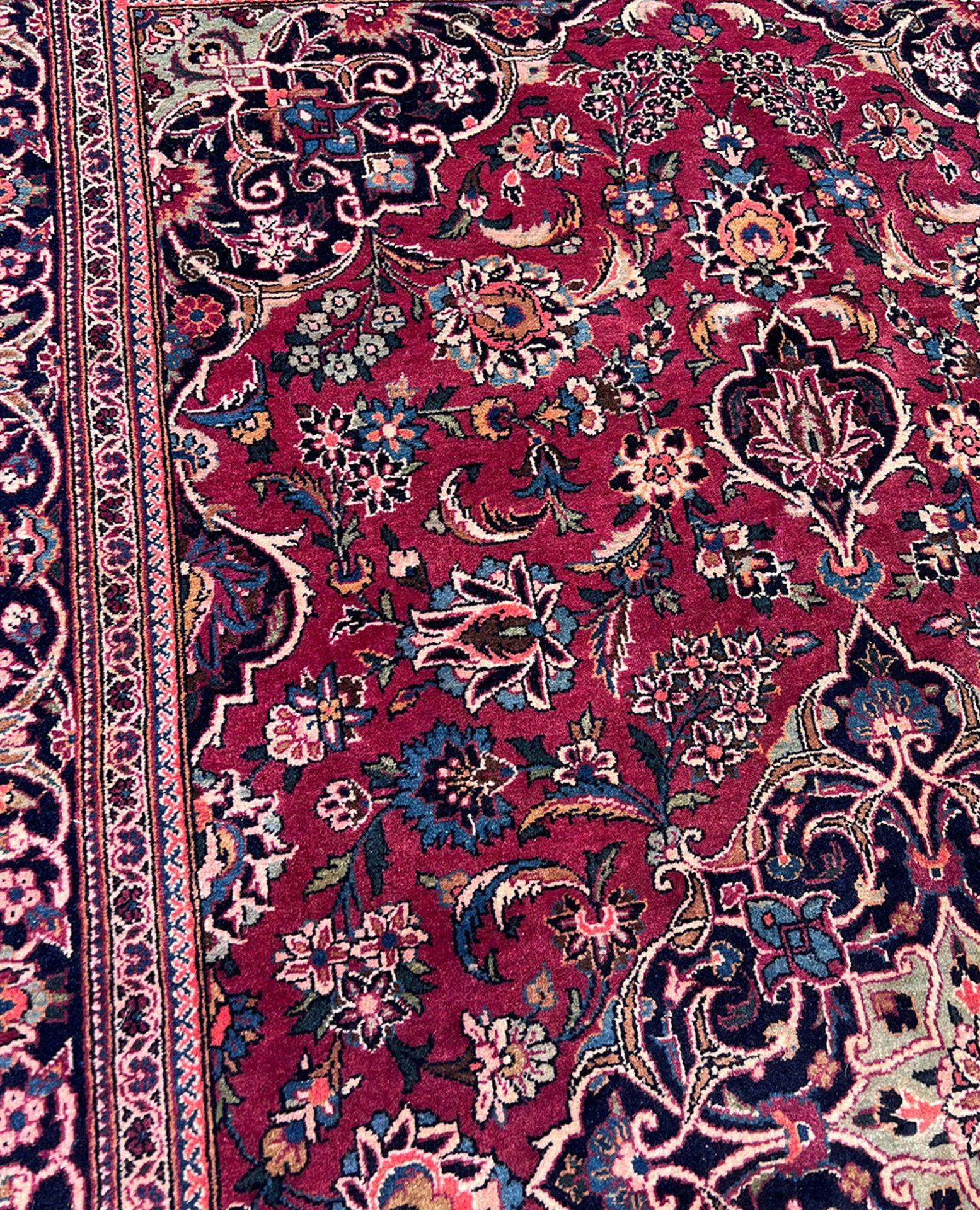 Keshan oriental rug. Circa 1940. - Image 6 of 10