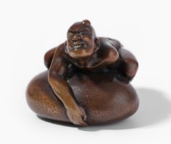 Holz-Netsuke von Sugonoya Shoko