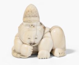 AUF DIESES LOS KANN NICHT GEBOTEN WERDEN: Netsuke von Gyokuzan