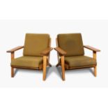 Hans J. Wegner, 1 Paar Loungesessel "GE 290"