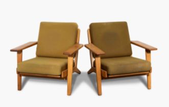 Hans J. Wegner, 1 Paar Loungesessel "GE 290"