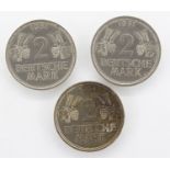 3 x 2 Deutsche Mark