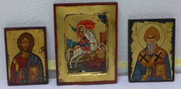 Drei byzantinische Ikonen