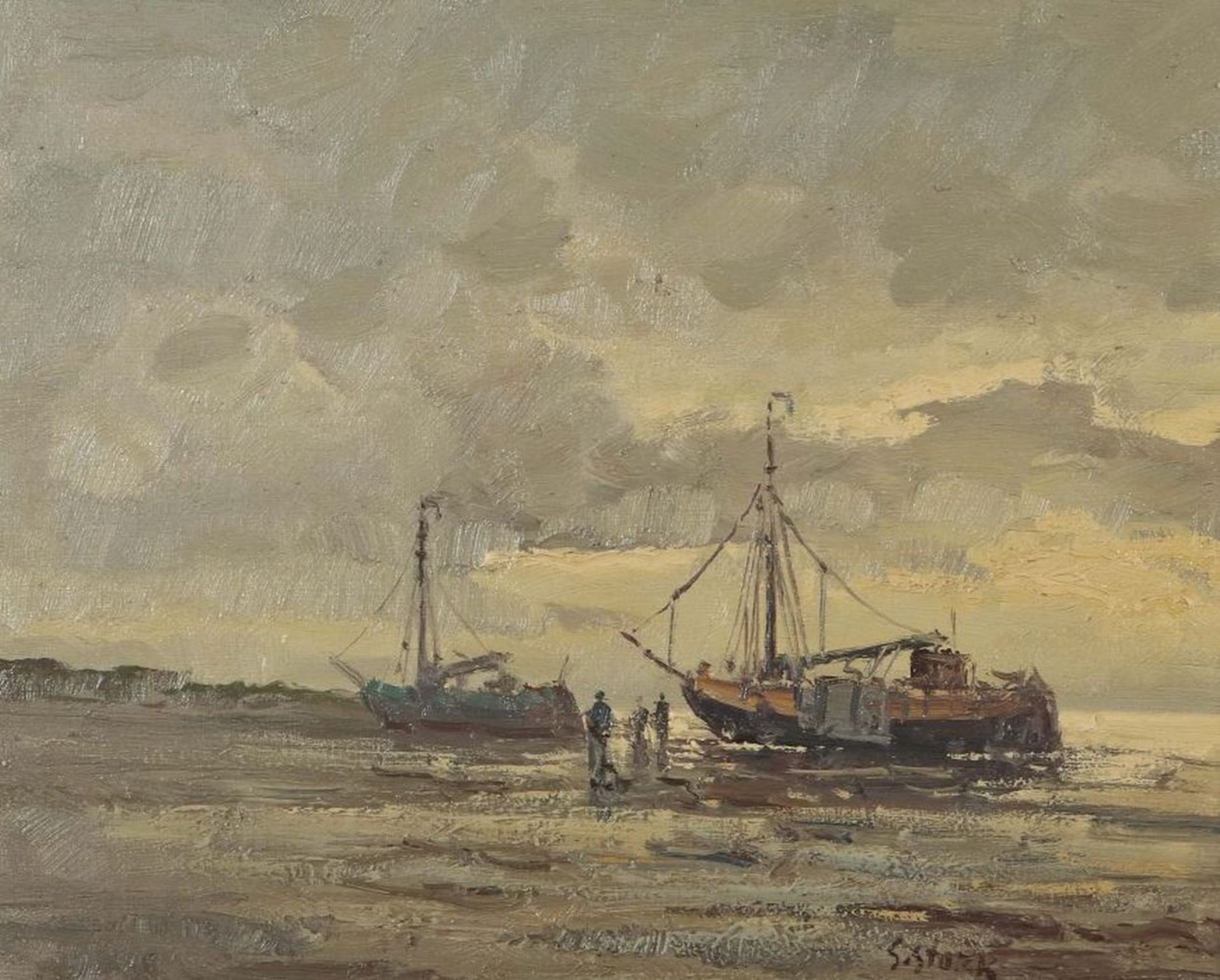 Maler des 20. Jh. "Fischerboote" am