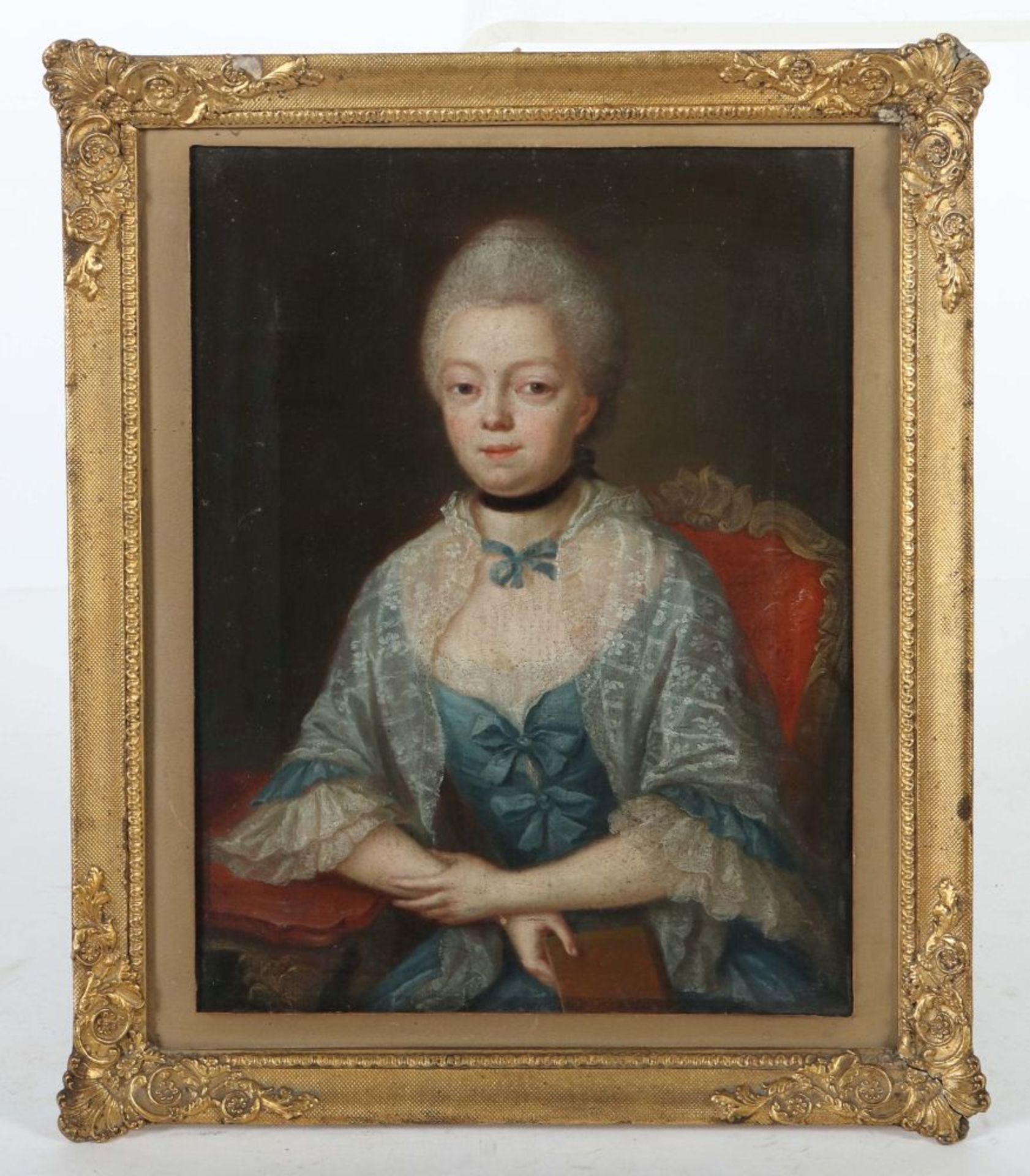 Maler des 18. Jh. "Damenportrait", - Bild 2 aus 3