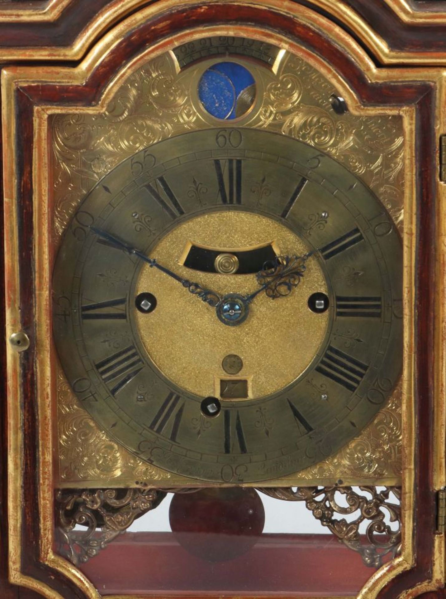 Kommodenuhr mit Kalender und Mondphase - Image 2 of 5