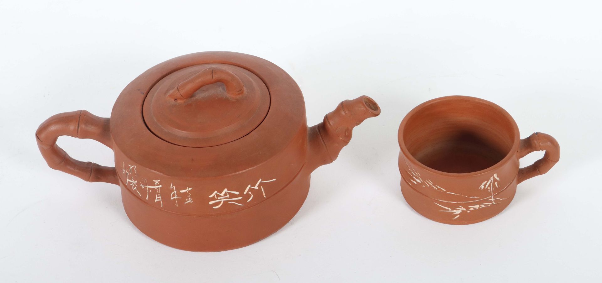 Teekanne mit Tasse China, 20. Jh., - Bild 2 aus 2